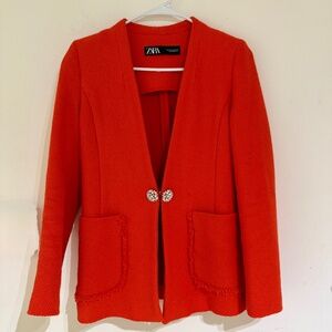 Zara Coral Blazer - Size XS